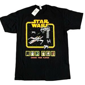 NWT Star Wars Retro Arcade Game Tee Men’s Size Med Black Short Sleeve Tee Styled